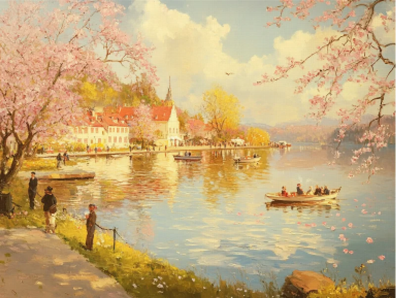 Springtime Reflections on the Lake
