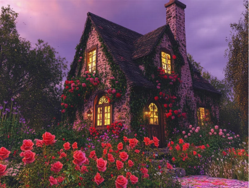 Evening Glow at Rosewood Cottage
