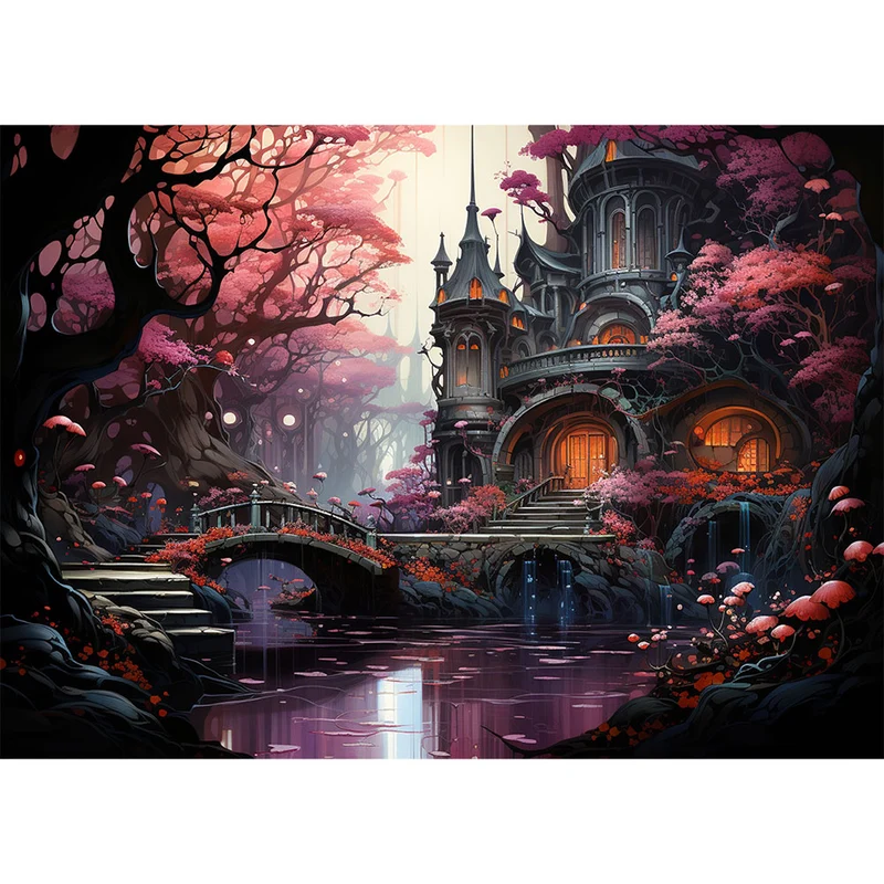 5D Diamond Painting – Waldschloss