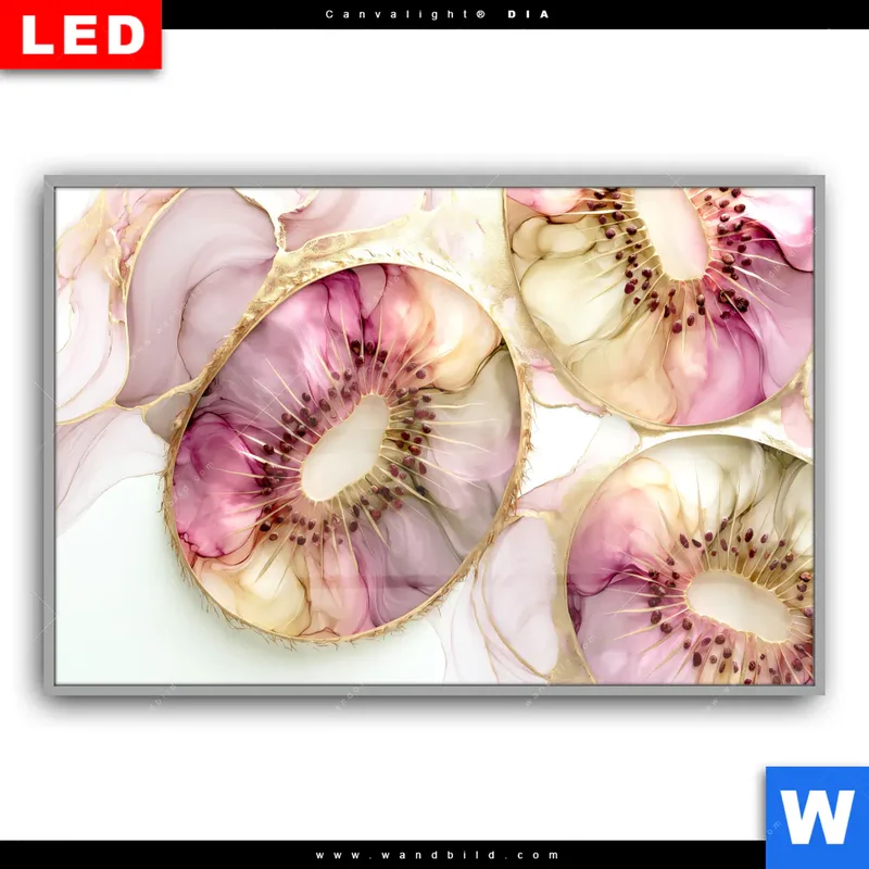 Leuchtbild Acrylglas Canvalight® DIA | Kiwi - Edle Fruchtfantasie | Querformat
