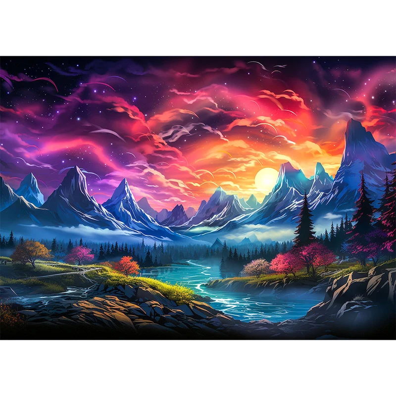 5D Diamond Painting – Berglandschaft