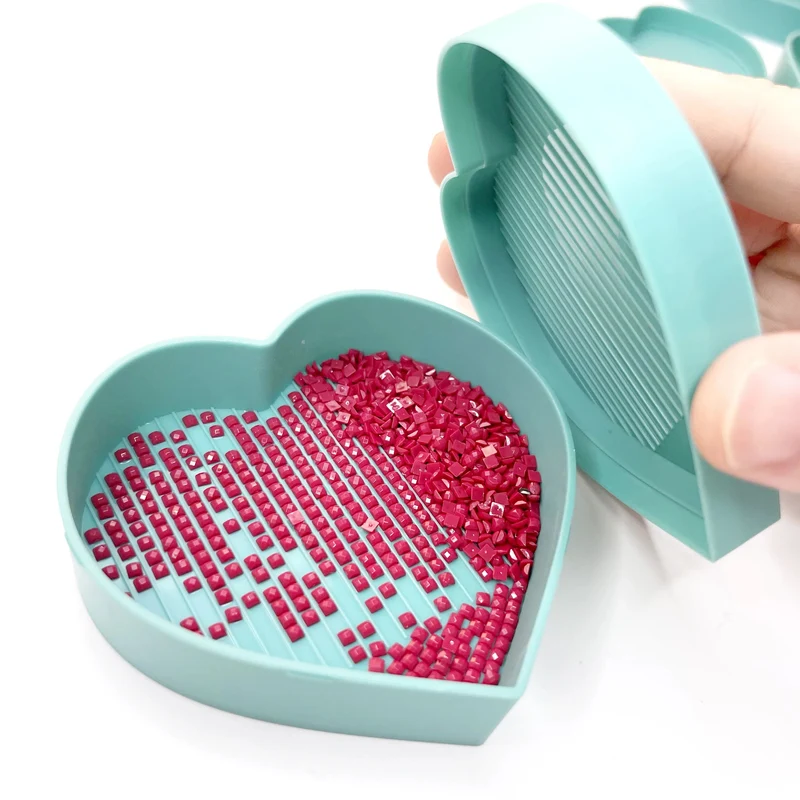 3PCS Diamond Painting Tray Herzform
