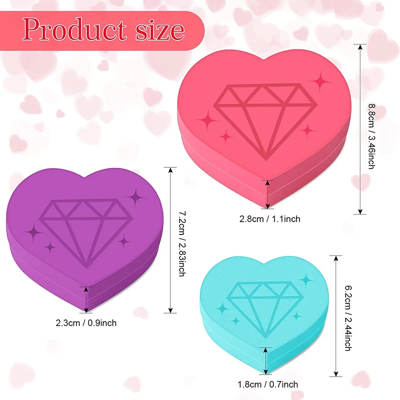 3PCS Diamond Painting Tray Herzform