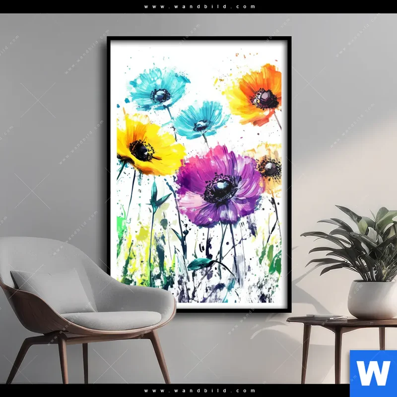 Poster | Bunte Blütenexplosion | Hochformat