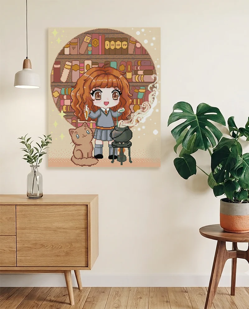 Diamond Painting - Arisa Kitsune - Magic experiments at the library
