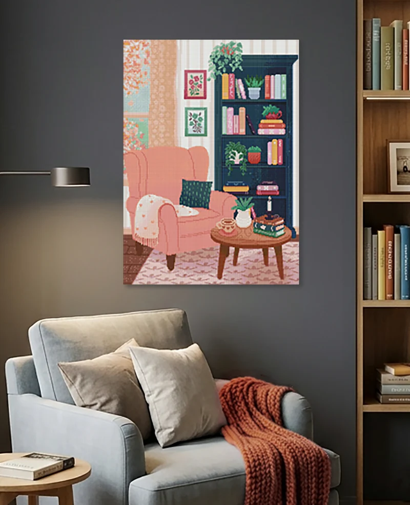 Diamond Painting - Snd création - Cozy reading nook