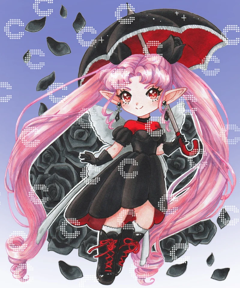 Diamond Painting - Arisa Kitsune - Midnight Blossom