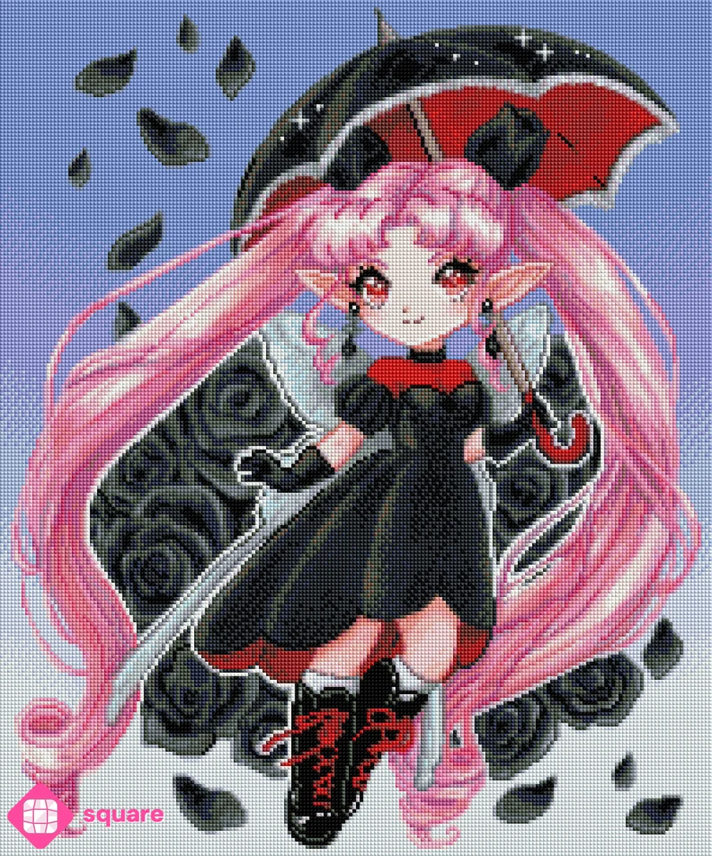 Diamond Painting - Arisa Kitsune - Midnight Blossom