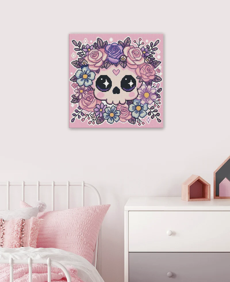 Diamond Painting - The Chaos Conjurer - Flower Skull