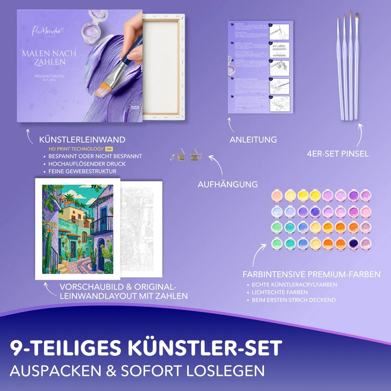 Malen nach Zahlen - Farben des Südens