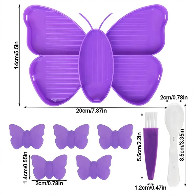 Diamond Painting Profi Werkzeugset Schmetterling 8 Teilig Zubehör
