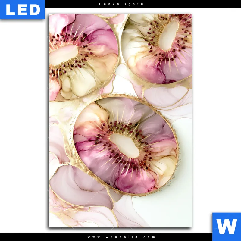 Canvalight® Leuchtbild | Kiwi - Edle Fruchtfantasie | Hochformat