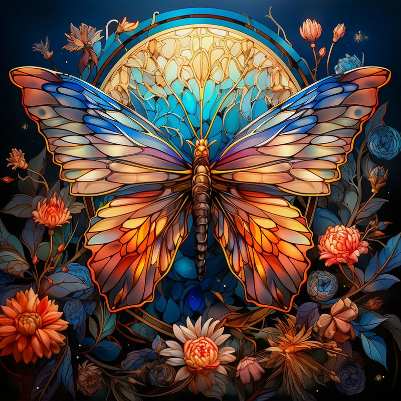 5D Diamond Painting – Schmetterling