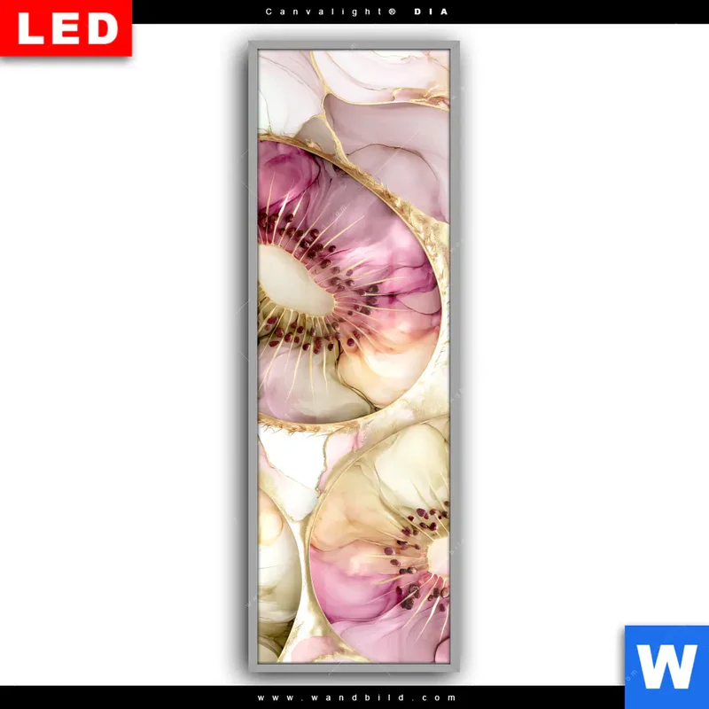 Leuchtbild Acrylglas Canvalight® DIA | Kiwi - Edle Fruchtfantasie | Schmal