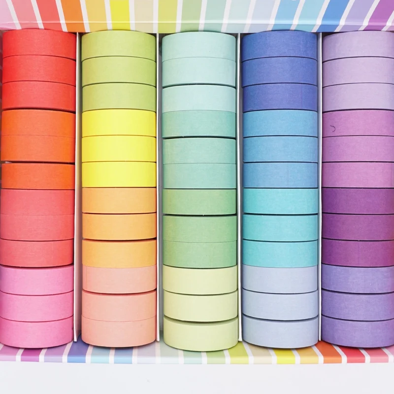 Washi-Klebeband | Volltonfarben (5 rollen)