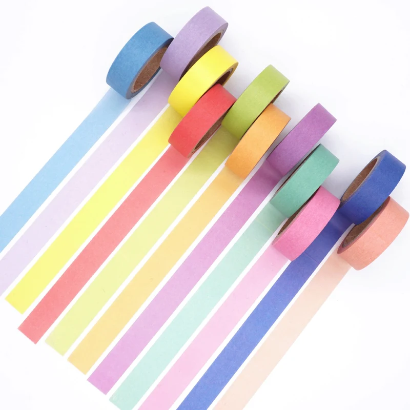 Washi-Klebeband | Volltonfarben (5 rollen)