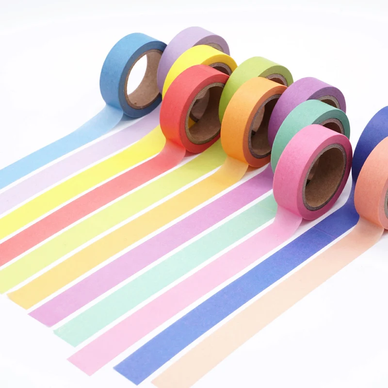 Washi-Klebeband | Volltonfarben (5 rollen)