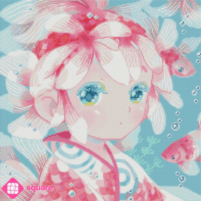 Diamond Painting - Hiroko - Goldfish Girl