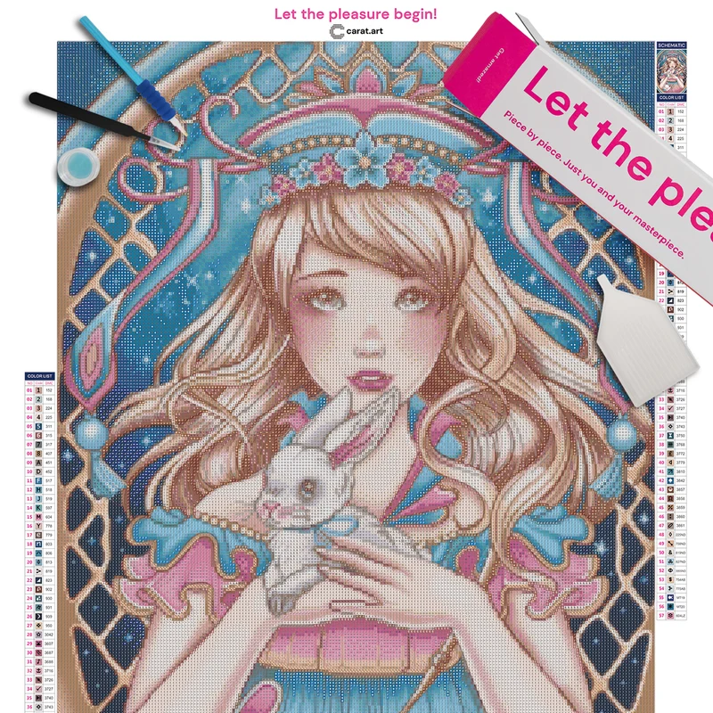 Diamond Painting - Maud Lamoine - Lyra et le lapin blanc