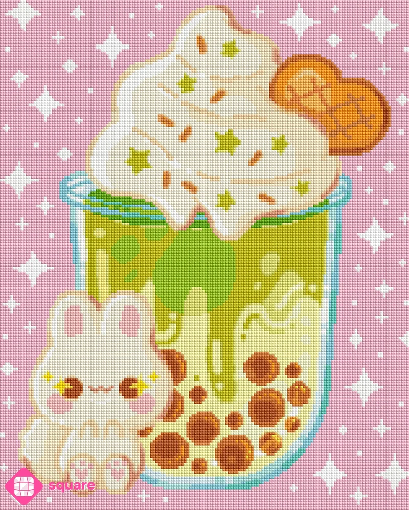 Diamond Painting - Milk Bread Studio - Matcha Latte Love