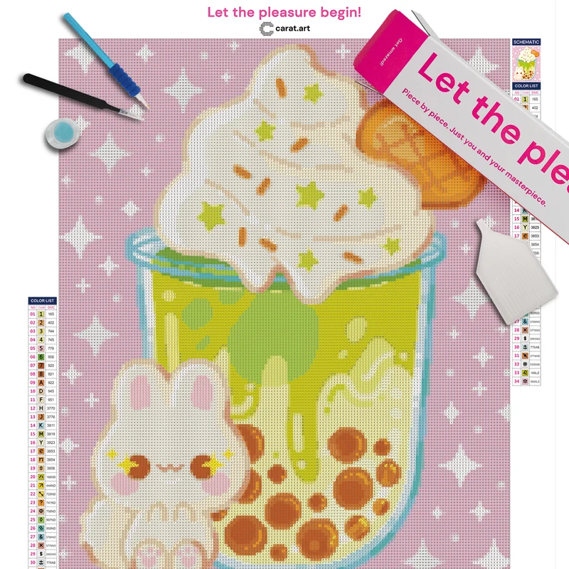 Diamond Painting - Milk Bread Studio - Matcha Latte Love