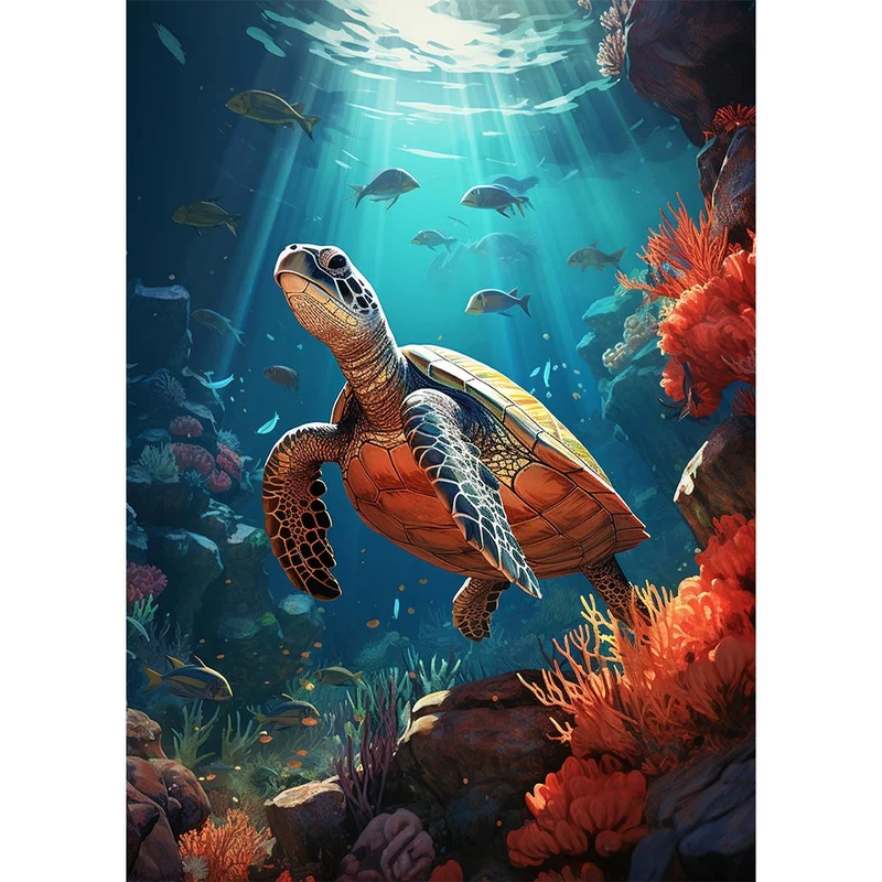 5D Diamond Painting – Schildkröte