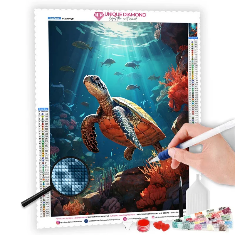 5D Diamond Painting – Schildkröte