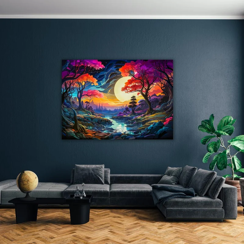 5D Diamond Painting – Fantasy Landschaft in Mondschein