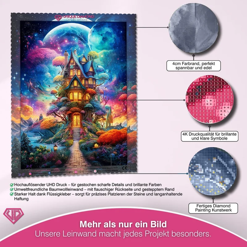 5D Diamond Painting – Magischer Haus im Universum