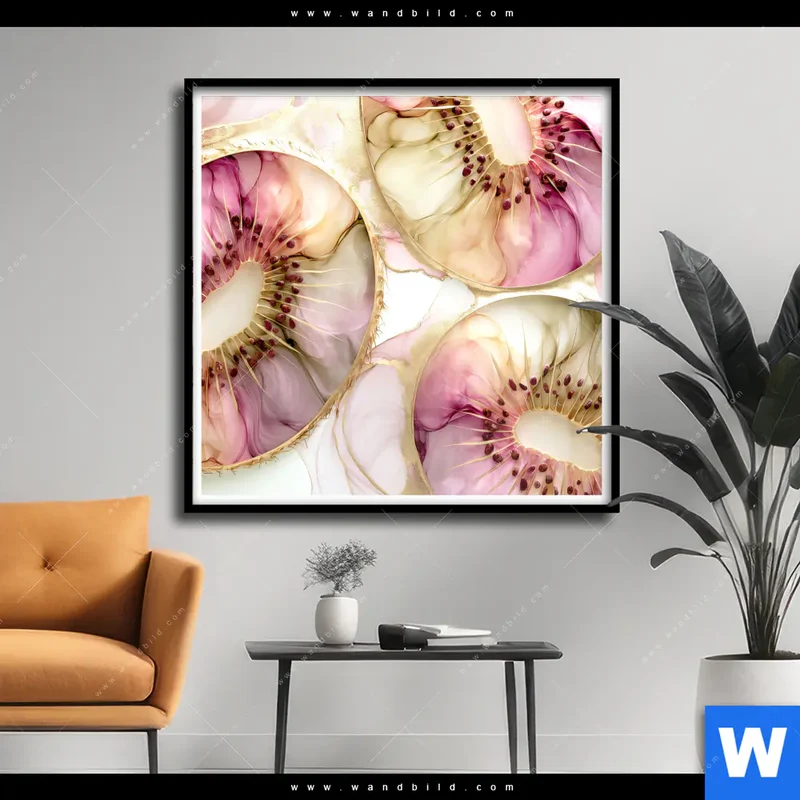 Poster | Kiwi - Edle Fruchtfantasie | Quadrat