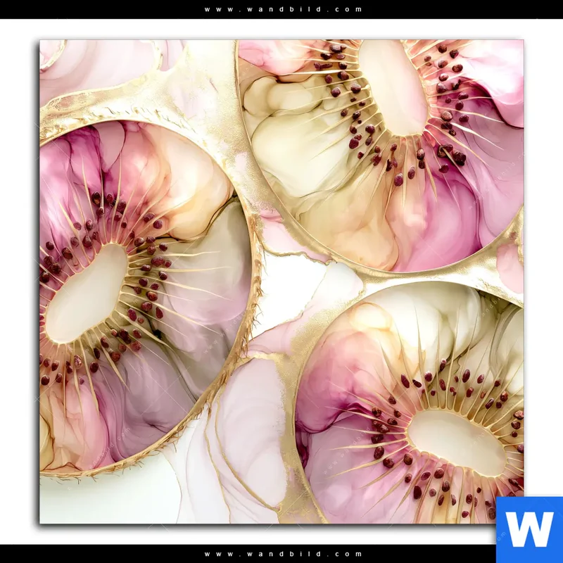 Poster | Kiwi - Edle Fruchtfantasie | Quadrat