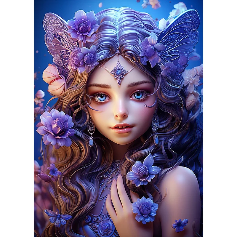 5D Diamond Painting – Girl With Blue Eyes