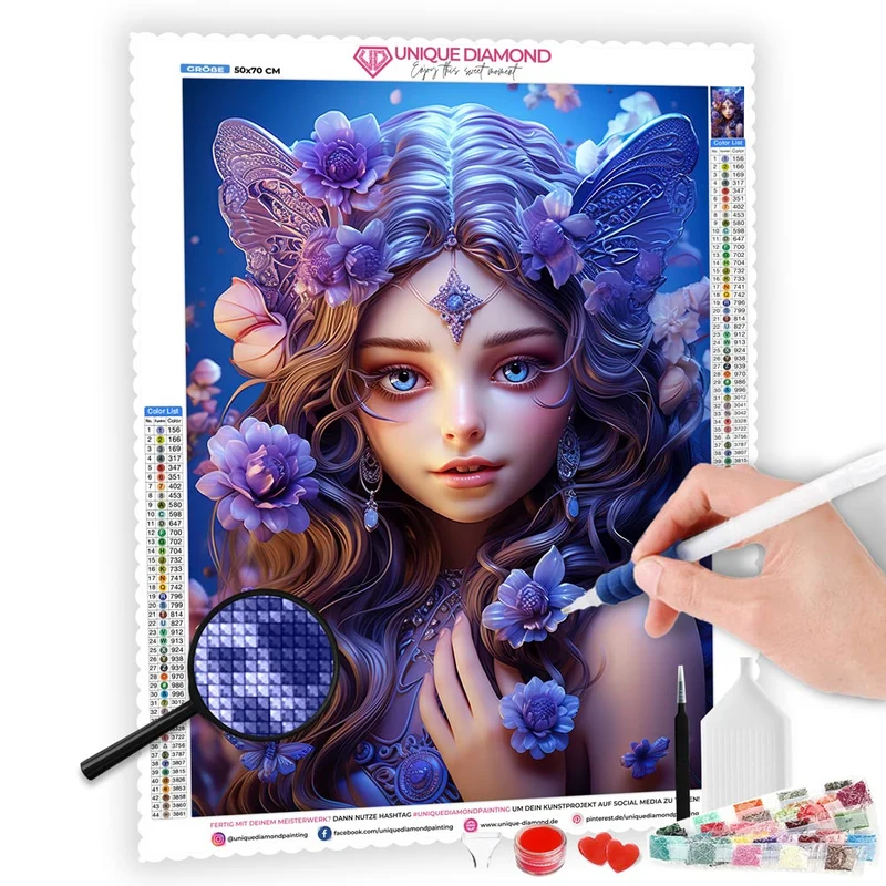 5D Diamond Painting – Girl With Blue Eyes