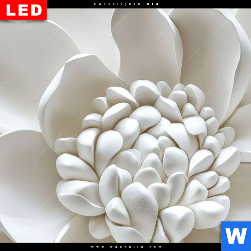 Wechselmotiv Acrylglas Canvalight® DIA | Weiße Blüte | Schmal