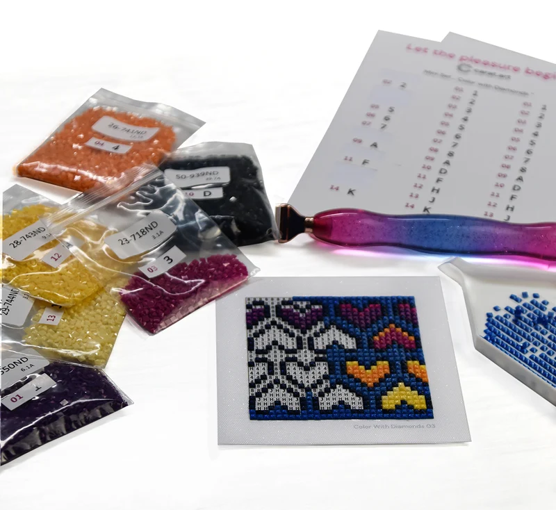 Diamond Painting - Carat Art Design - Mini Set Color with Diamonds