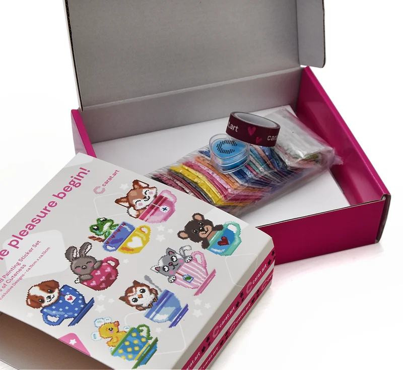 Diamond Painting - Carat Art Design - Sticker Set Cups of Cuteness