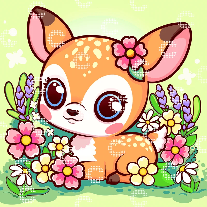 Diamond Painting - Julie Franks - Flower Fawn