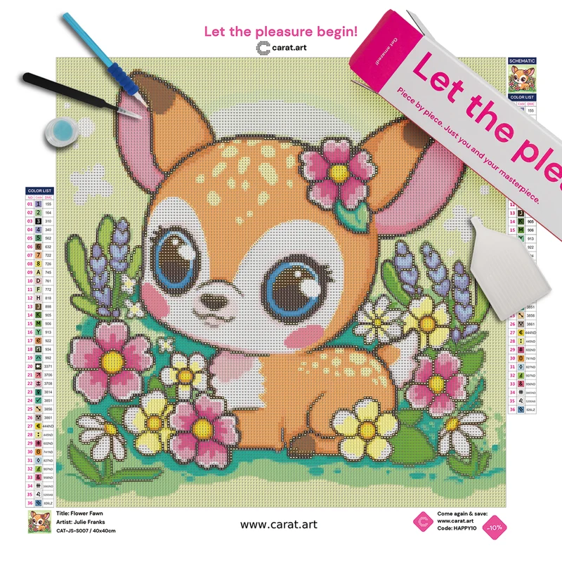 Diamond Painting - Julie Franks - Flower Fawn