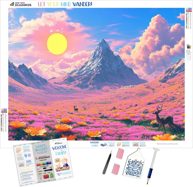 Surreal Blooming Mountains