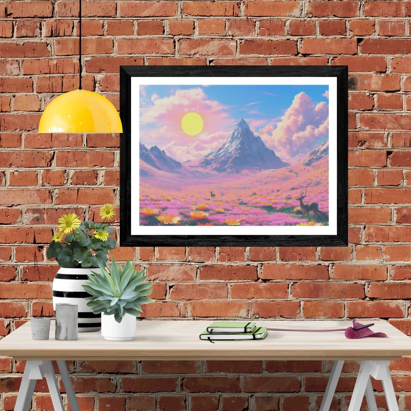 Surreal Blooming Mountains