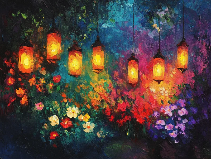 Moody Twilight Garden