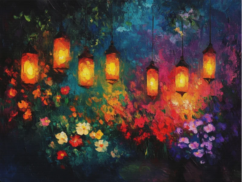 Moody Twilight Garden