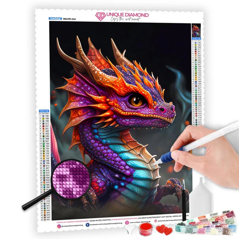 5D Diamond Painting – Dragon