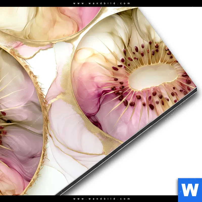 Alu-Dibond Bild | Kiwi - Edle Fruchtfantasie | Rund