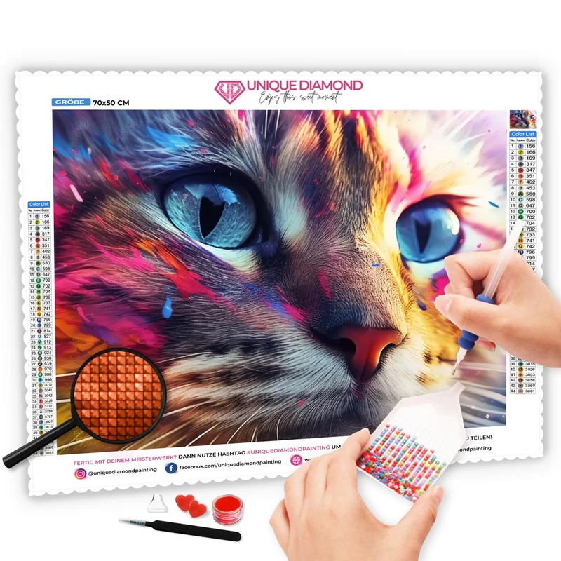 5D Diamond Painting – Colorful Cat