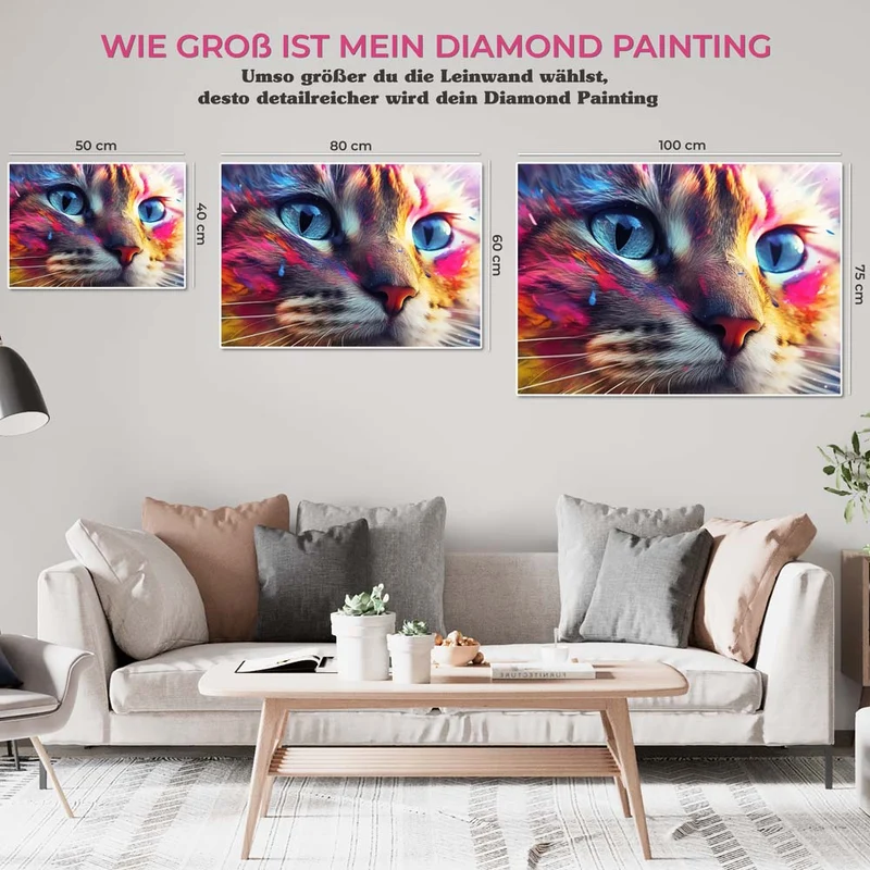 5D Diamond Painting – Colorful Cat