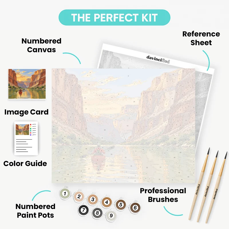 Kayaker on the Green River - Paint by Numbers Kit