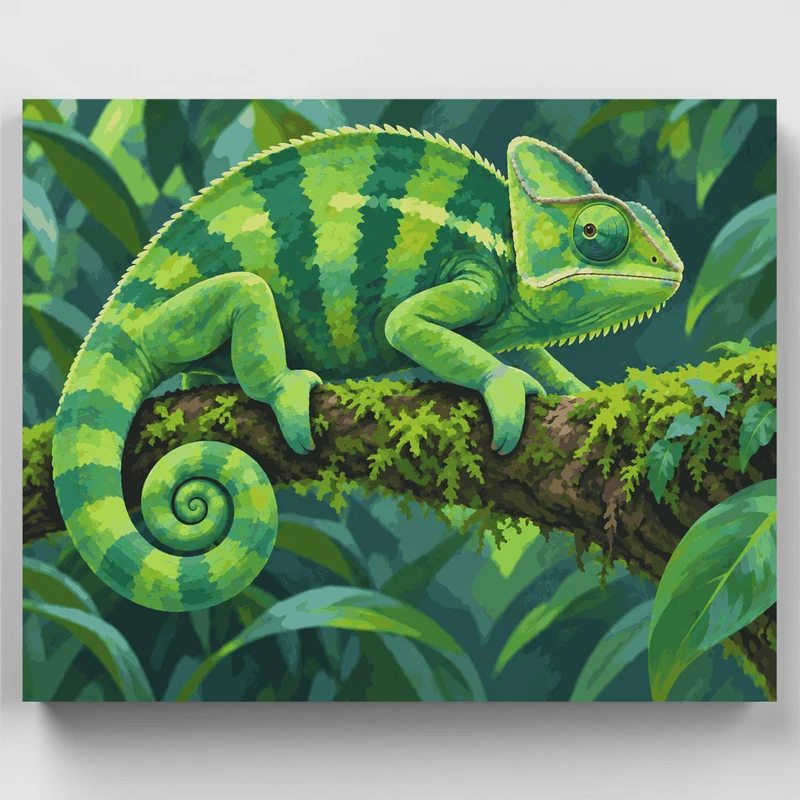 Emerald Jade Jungle Light - Paint by Numbers Kit