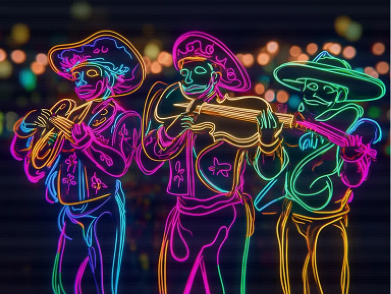 Neon Mariachi Magic