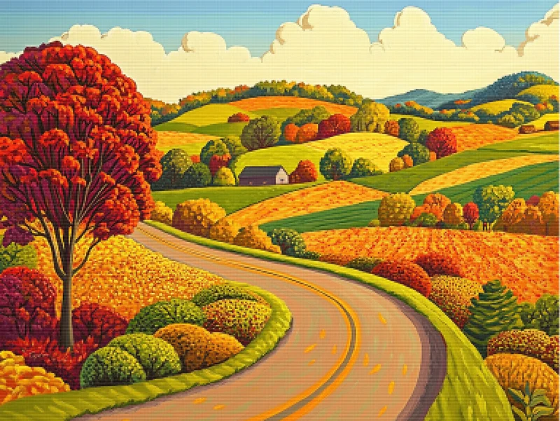Path of Painted Leaves